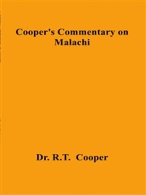 cover image of Cooper's Commentary on Malachi